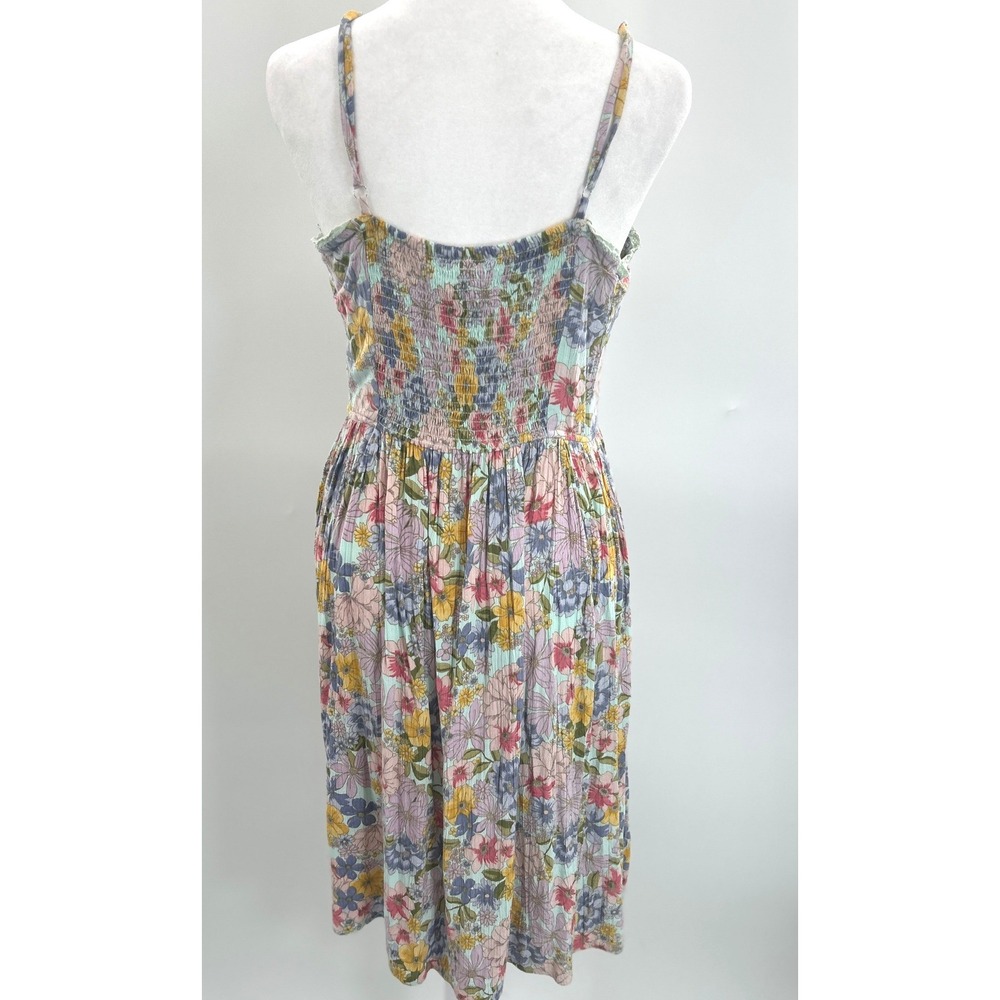 Angie Floral Boho Midi Dress Cottagecore Fairycore Sundress Medium Romantic - Picture 8 of 14
